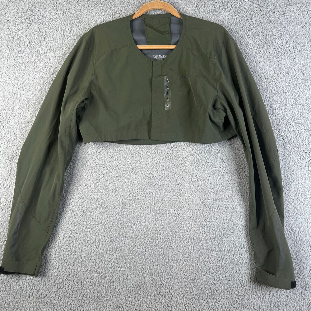 SUGOI Versa Crop Jacket Women L Bike Cycle Rain Lightweight Long Sleeve Magnet